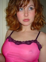 Seper charming european teen with curly..