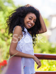 Outdoor Portrait of A Teenager Ebony..