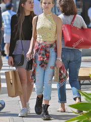 Ava Phillippe shopping with a buddy on..