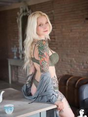 Blue spotted tatted angel with congenital