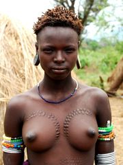 Real african bare tribal..