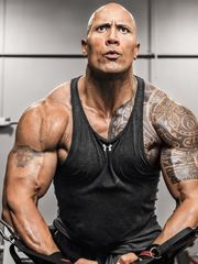 Dwayne Johnson, fitness, muscle 1242x2688